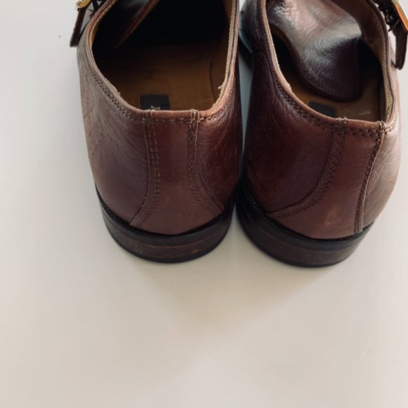 Bally Monk Strap Fine Leather Hand Sewn Shoe Size 10.5 - Picture 6 of 10